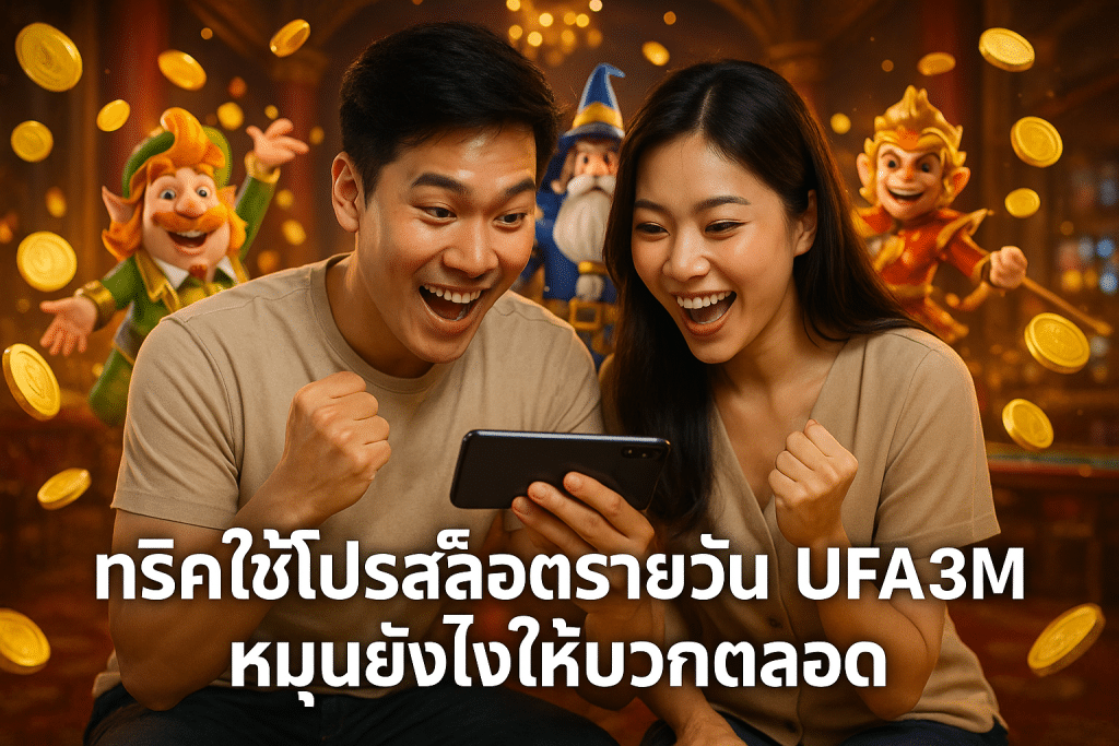 ทริคใช้โปรสล็อตรายวัน UFA3M หมุนยังไงให้บวกตลอด